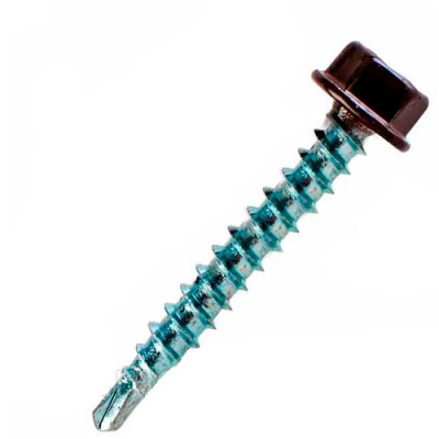 Шуруп(саморіз) покрів зі свердл. 4,8мм*35мм RAL 8017(коричн.) /250шт./ X-TECH КОРОБКА