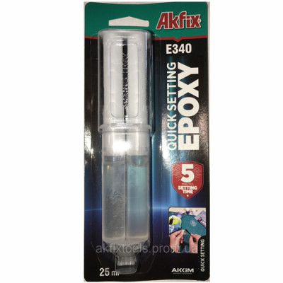 Клей ЕДП в шприці універ Акфікс Е340 25мл/12шт/