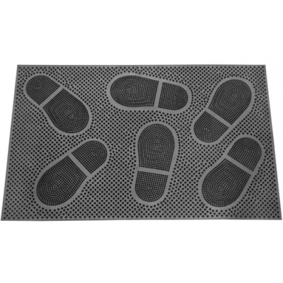 Килимок гумовий придверний 58см*36,5см*0,5см K-117 сліди уп. 10 шт.