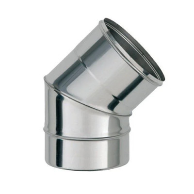 Коліно збірне з нерж. сталі d 150мм 45 градусів