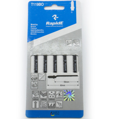 Полотно лобзик Рапід T119B / 50 мм / 2 мм / дерево, ламінат, пластик, епоксидка