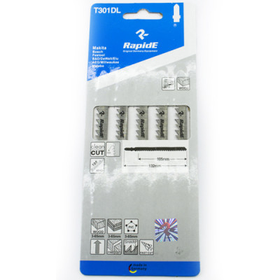 Полотно лобзик Рапід T301DL / 105 мм / 4мм / дерево, ламінат, пластик, епоксидка