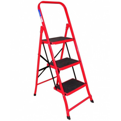 Драбина металева ТЕХНОЛОГ сімейна 3 сходинки  з килимком забарвлена0,76м