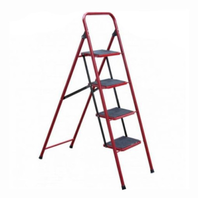 Драбина металева ТЕХНОЛОГ сімейна 4 сходинки з килимком  забарвлена 1м