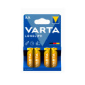 Батар. Varta Longlife AA BLI 4 Alkaline / блістер (4106) блістер/20шт в кор.