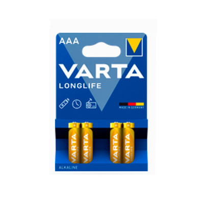 Батар. Varta Longlife AAA BLI 4 Alkaline / (4103 - 4шт) блістер/10шт в кор.