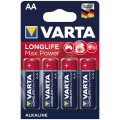 Батар. Varta Max T./Longlife Max Power AA BLI 4 Alkaline (4706), блістер/20шт в кор.