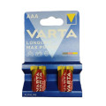 Батар. Varta Max T./Longlife Max Power AAA BLI 4 Alkaline(4703), блістер/10шт в кор.