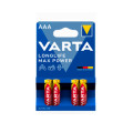 Батар. Varta Max T./Longlife Max Power AAA BLI 4 Alkaline(4703), блістер/10шт в кор.