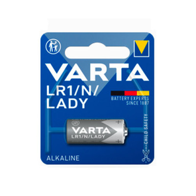 Батар. Varta LR 1 BLI 1 Alkaline (LADY), блістер/10шт в кор./