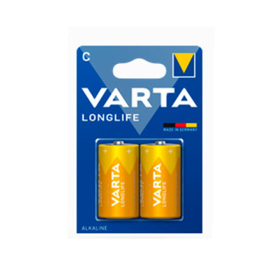 Батар. Varta Longlife С BLI 2 Alkaline (4114)/10шт в кор.