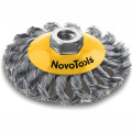 Щітка конусна NovoTools плет. сталь, 100мм