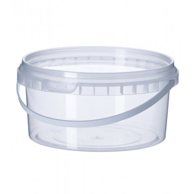 Відро харчове 0,5 л кришкою і ручкою (для засолювання) прозоре