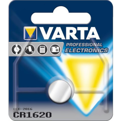 Батар. Varta CR 1620 BLI 1 Lithium, блістер/10шт в кор./
