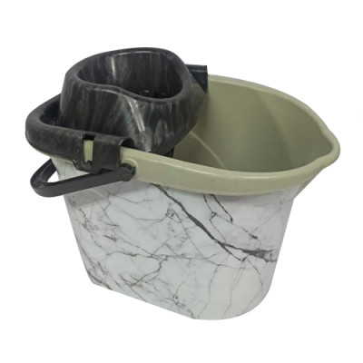 Відро МОП п/е з віджимом 13л ELIF Білий мармур/U381