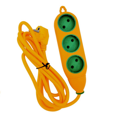 Подовжувач 3г+3г 5м помаранчевий (для будівництв)