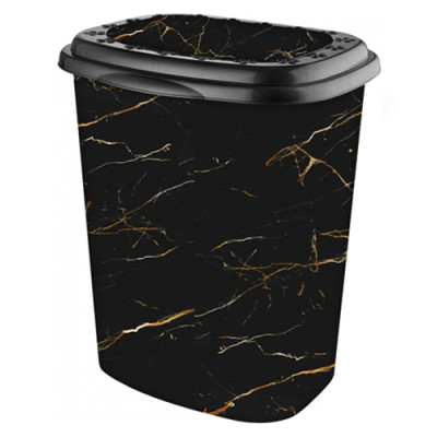 Кошик для білизни 45л ELIF Чорний мармур