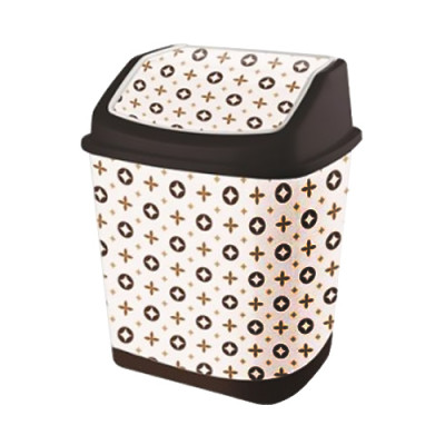 Відро для сміття 5л кач. кришка з малюнком  ELIF Мозаїка