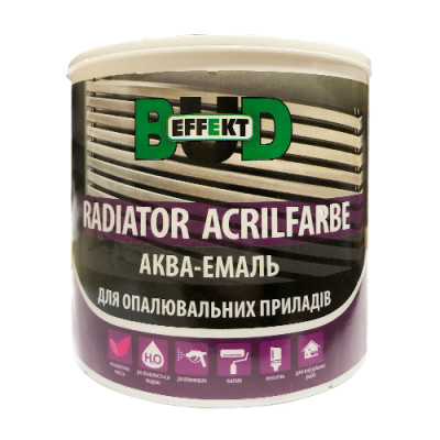 Фарба-емаль універсальна для радіаторів 0,75кг Bud effek уп 6шт
