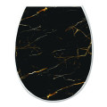 Сидіння для унітазу пластик ELIF Чорний мармур /U372