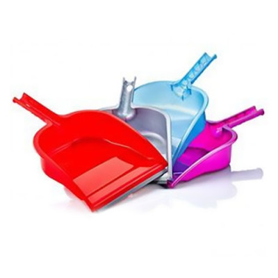 Совок для сміття з гумкою LUX ZAMBAK plastik/131/ МІКС /уп 12 шт