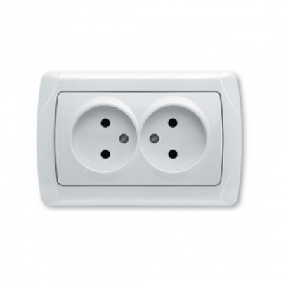 Розетка 2-я б/з внутрішня VIKO Кармен / уп 10шт / ящ.60шт