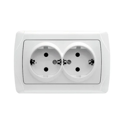 Розетка 2-я з/з внутрішня VIKO Кармен / уп 10шт / ящ.60шт