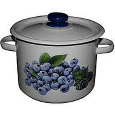 Каструля емаль циліндрична 5,5л з кришкою 