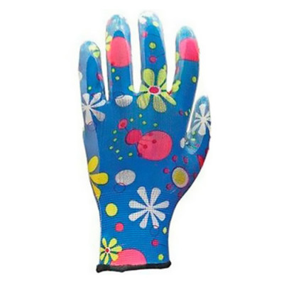 Рукавички садові з нітриловим покриттям (розм 7) кольорові RGARDEN-NI (уп. 12 пар)