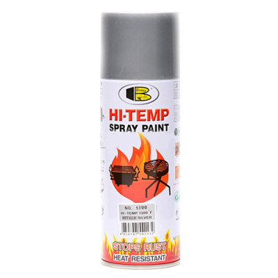 Аерозоль фарба BOSNY ЖАРОстійкий 1200F 614/1400 срібний 400мл уп 12шт