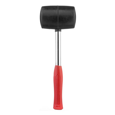 Киянка гумова 680г 75мм, чорна гума, металева ручка