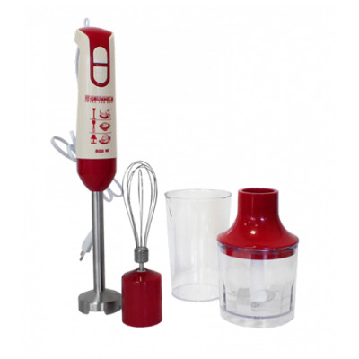 Блендер-набір 800Вт EBS-800SR GRUNHELM занурювальний 2швид.TURBO чаша, стакан, вінчик, мет. насадка, червоний гарантія 1 рік Блендер-набір 800Вт EBS-800SR GRUNHELM занурювальний 2швид.TURBO чаша, стакан, вінчик, мет. насадка, червоний гарантія 1 рік