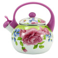 Чайник емаль 2,2л зі свистком PINK HANDLE Сірен.троянда ZAUBERG /FT7 22/L