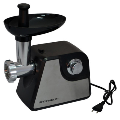 М`ясорубка електрична 1800Вт GRUNHELM AMG180SB 2 решітки, насадка для ковбас та кеббе, реверс гарантія 1 рік