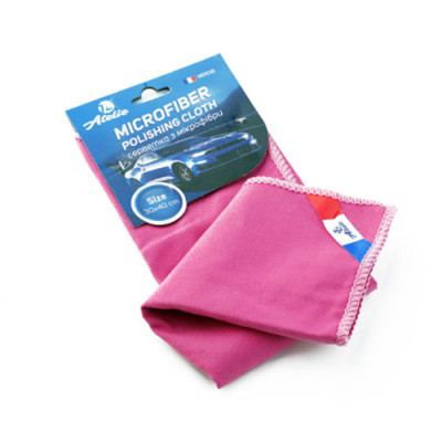 Серветка з мікрофібри для полірування 30*40см (рожева)  (12Atelie)/уп. 10шт