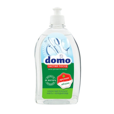 Засіб миючий для посуду Domo 500мл Яблуко пуш-пул уп.12шт