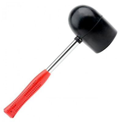 Киянка гумов 1250г 90мм чорна гума, металева ручка