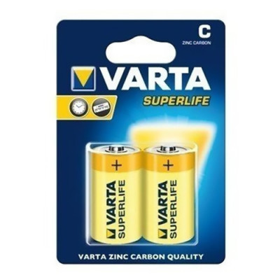 Батар. Varta Superlife С FOL 2 (R14) Zing-carbon