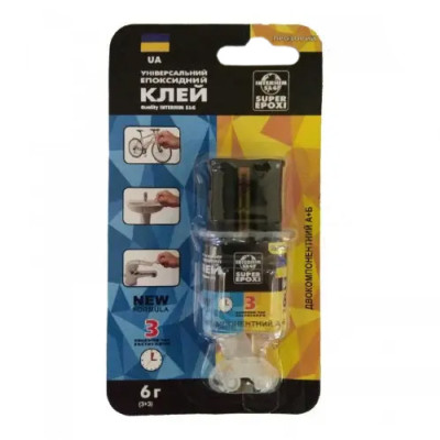 Клей ЕДП Интерхим 6гр. шприц/уп 12шт/ ящ 96шт