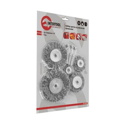 Набір щіток з рифленого дроту для дриля 5 од., 1/4