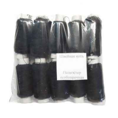 Нитки №40 чорні великі 10шт/уп