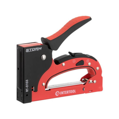 Степлер - пистолет, под скобу 11.3мм*0,70мм*4-14мм, пластик., корпус, STORM /12шт в уп/