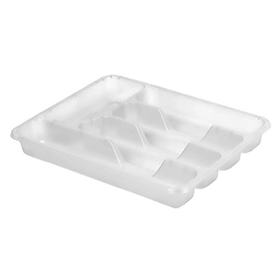 Лоток для столових приладів прозорий великий /14006/  Dunia plastik