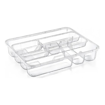 Лоток для столових приладів прозорий зі вставкою/14008/  Dunia plastik