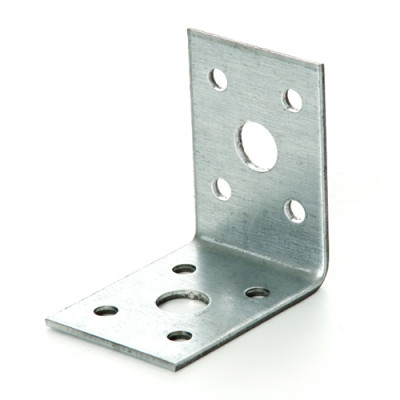 Куток кріпильний універсальний оцинкований 70мм*70мм*55мм*2мм (уп 10шт) Апро