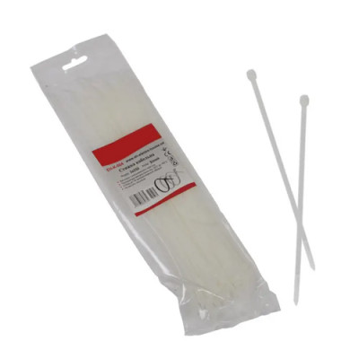 Стяжка кабельна 5.0мм*350мм стандартний замок (уп. 100 шт.) APRO Біла