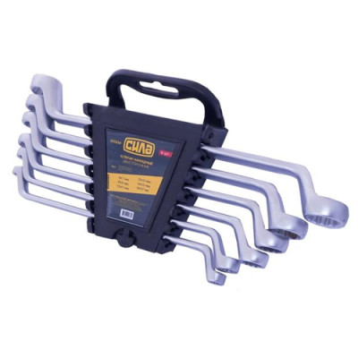 Набір ключів накидних двосторон.,6шт., (6*7, 8*9, 10*11, 12*13, 14*15, 16*17мм) Cr-V Сила-Інструмент