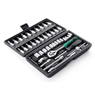 Набір насадок 1/4, 46шт, 72Т Cr-V Сила-Інструмент