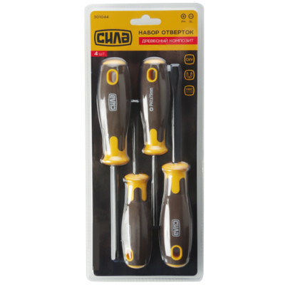 Набір викруток композитних воронених 4од., Cr-V Сила-Інструмент