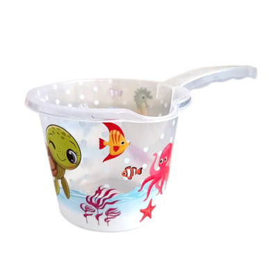 Ківш дитячий 1,2л з малюнком прозорий ELIF